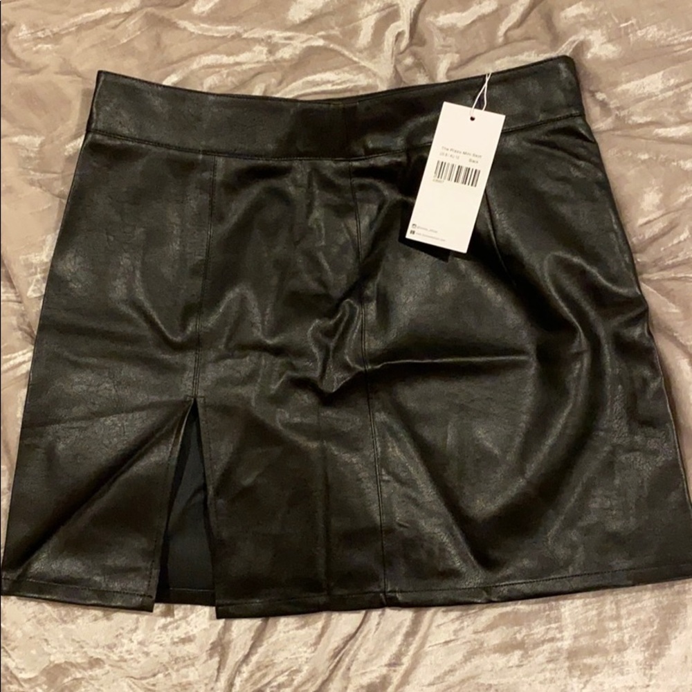 Princess Polly Faux Leather Mini Skirt